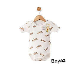 Kısa Kol Yusufcuk Desenli Çıtçıtlı Badi