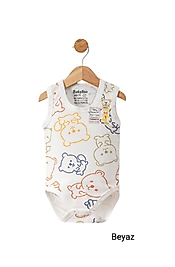 Çizgili Ayı Desenli Çıtçıtlı Badi