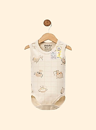 Pamuklu Koala Desenli Büyük Askılı Çıtçıtlı Badi